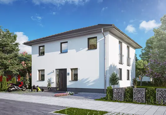 Stadtvilla mit Einliegerwohnung Stadtvilla Ansicht Straße